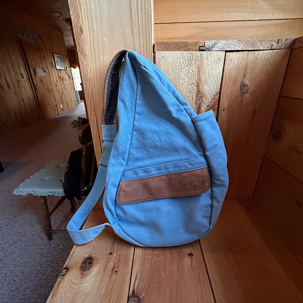 BOTH LL Bean Blue Canvas Shoulder Bag and cute canvas tote bag.  2 for 1 price!
